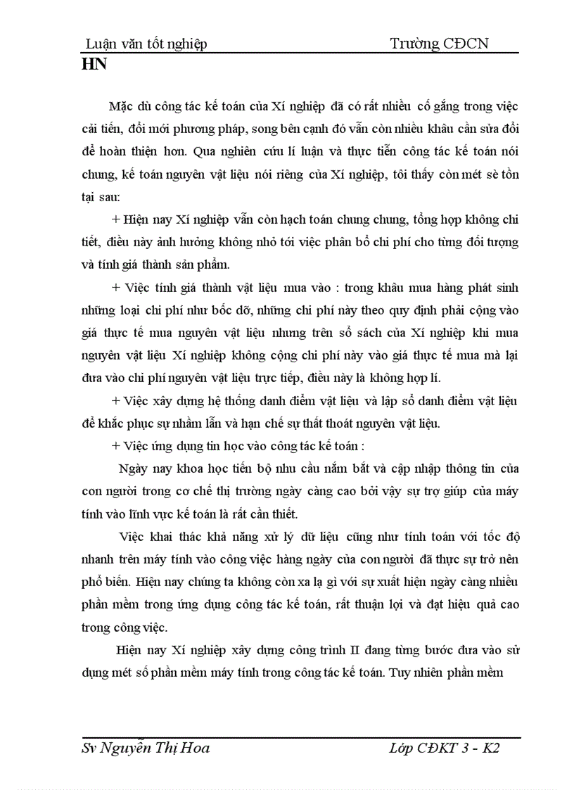 image for page Công tác kế toán nguyên vật liệu tại Xí nghiệp xây dựng công trình II 1