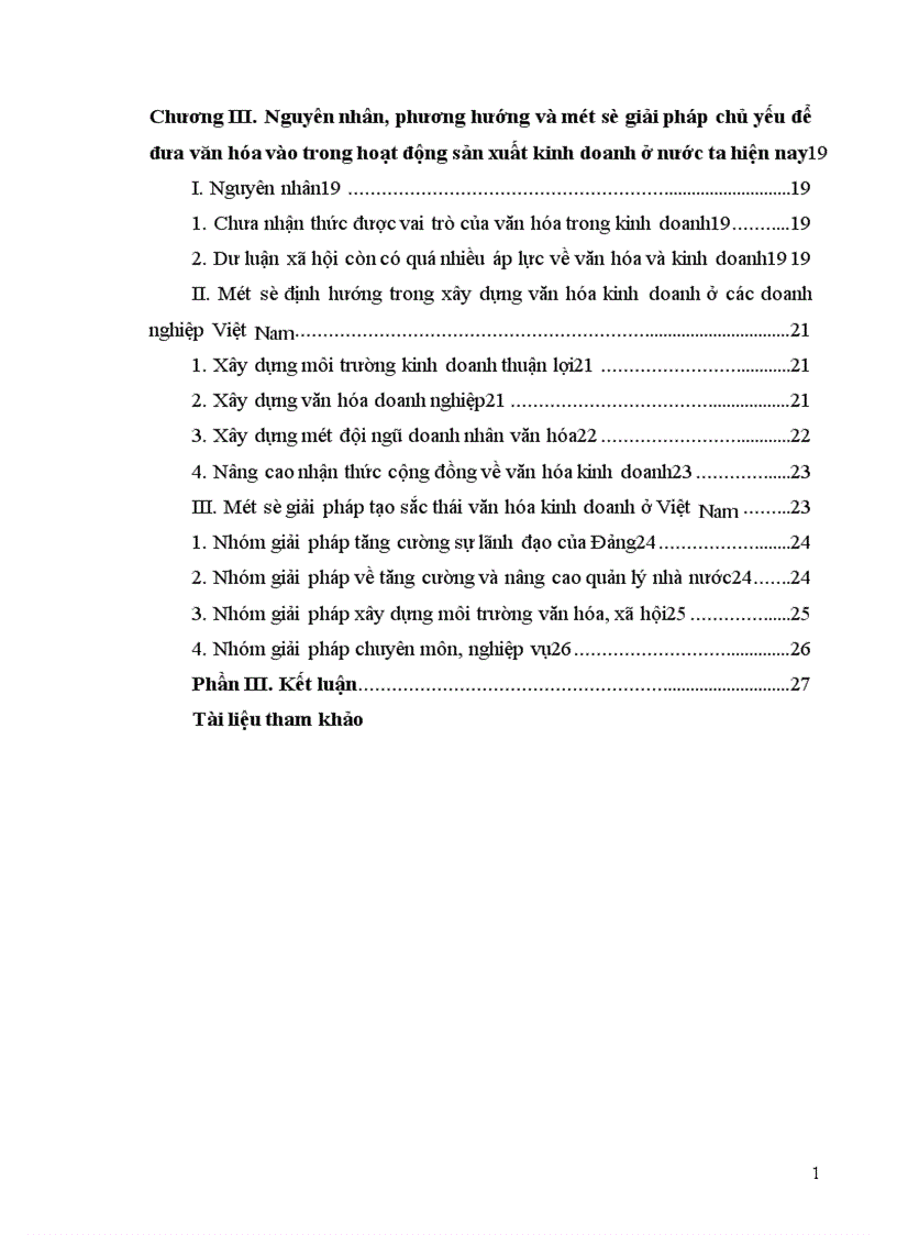 image for page Nguyên nhân phương hướng và một số giải pháp chủ yếu để đưa văn hoá vào trong hoạt động sản xuất kinh doanh ở nước ta hiện nay