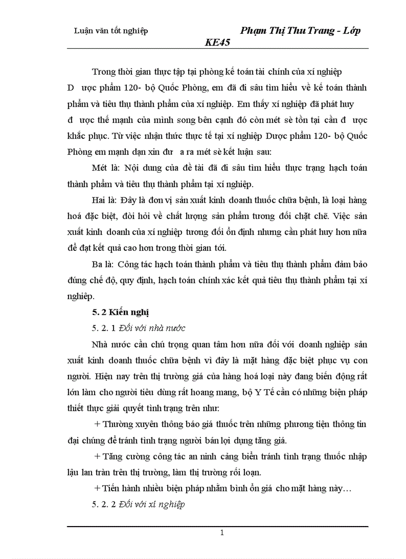 image for page Hạch toán thành phẩm và tiêu thụ thành phẩm tại xí nghiệp Dược phẩm 120 Bộ Quốc Phòng 1