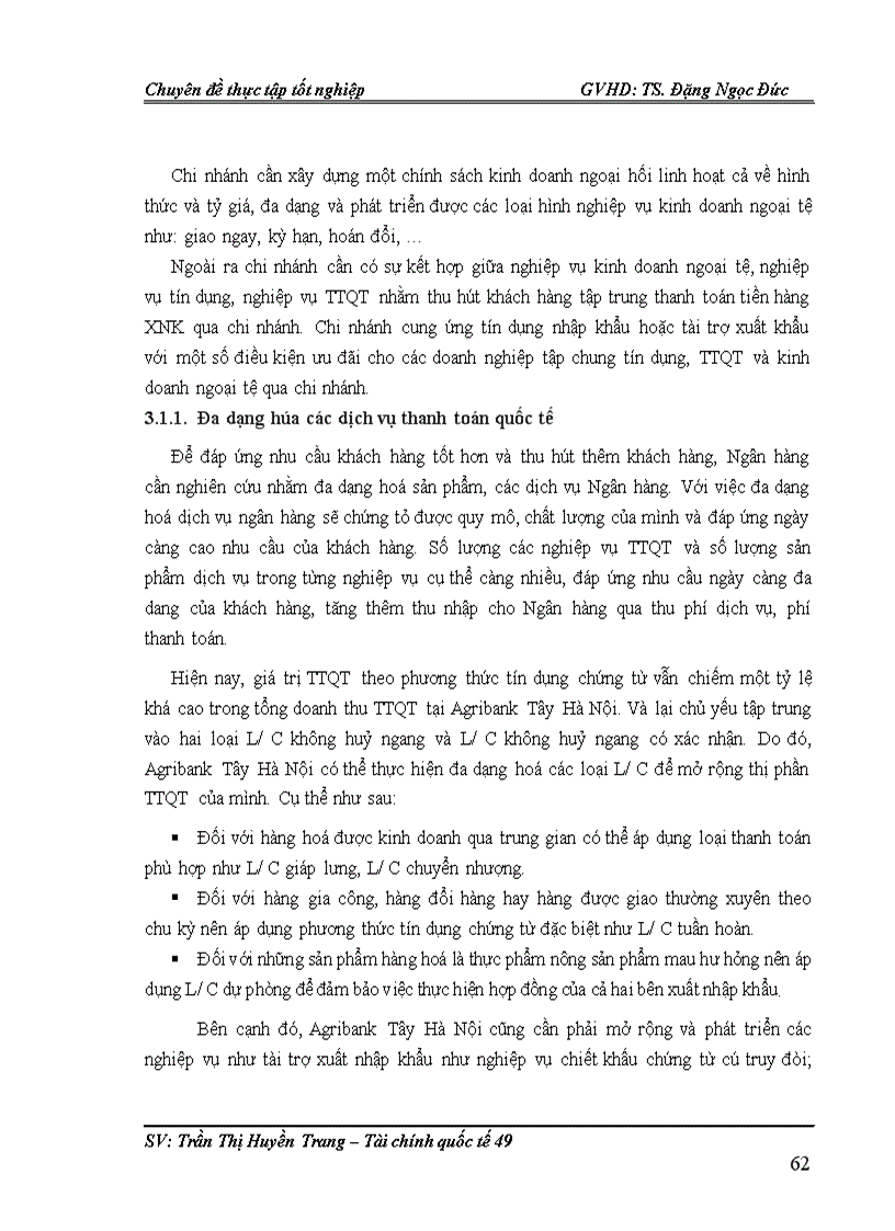 image for page Giải pháp nâng cao hiệu quả hoạt động thanh thanh toán quốc tế tại Chi nhánh ngân hàng nông nghiệp và phát triển nông thôn Tây Hà Nội