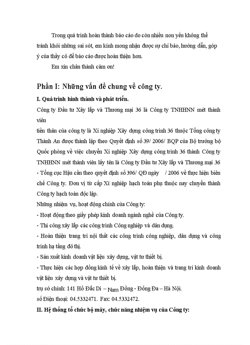 image for page Báo cáo tổng hợp về Công ty Đầu tư xây lắp và Thương mại 36 1