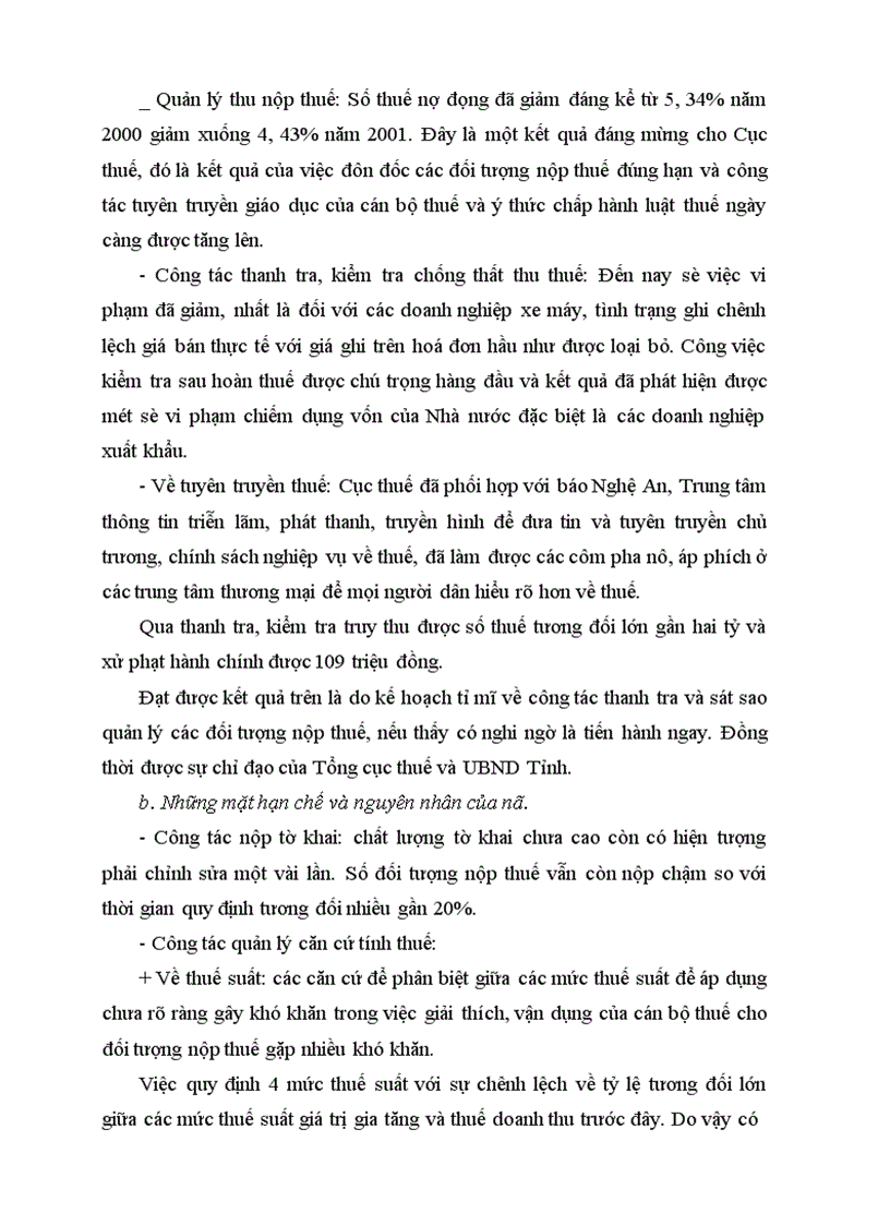 image for page Một số giải pháp tăng cường quản lý thu thuế giá trị gia tăng đối với doanh nghiệp ngoài quốc doanh trên địa bàn tỉnh Nghệ An 1