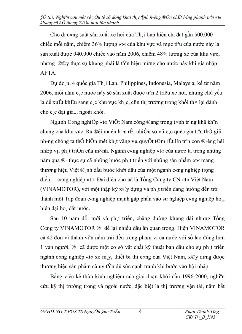 image for page Nghiên cứu một số yếu tố sử dụng khai thác ảnh hưởng đến chất lượng phanh trên ôtô không có hệ thống điều hoà lực phanh