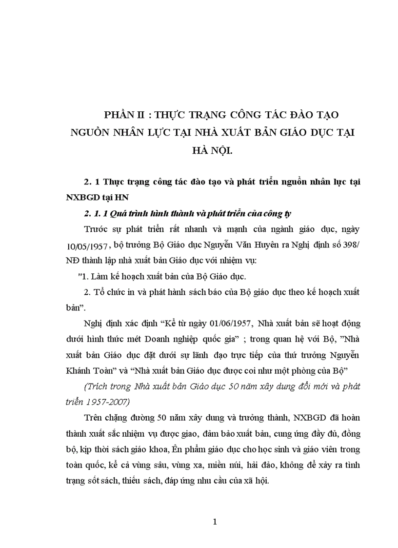 image for page Một số giải pháp nhằm nâng cao hiệu quả công tác đào tạo nguồn nhân lực tại Nhà xuất bản Giáo dục Hà Nội 1