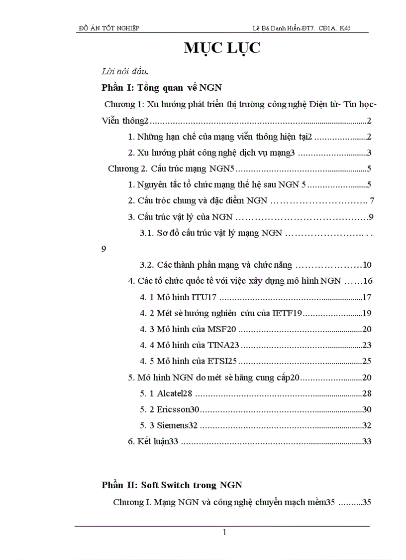 image for page Soft Switch trong NGN