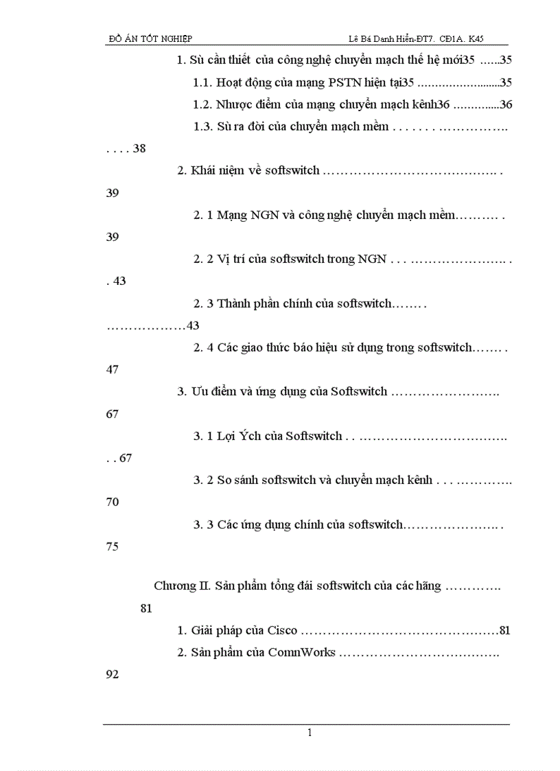 image for page Soft Switch trong NGN