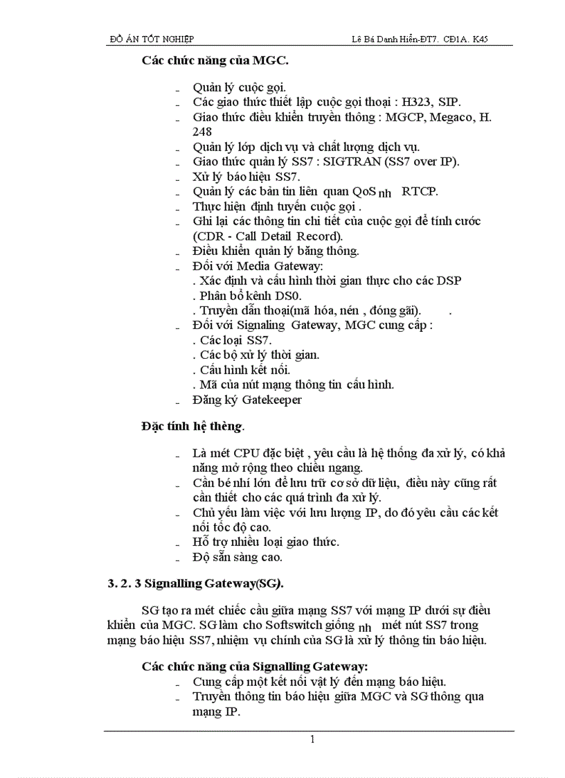 image for page Soft Switch trong NGN