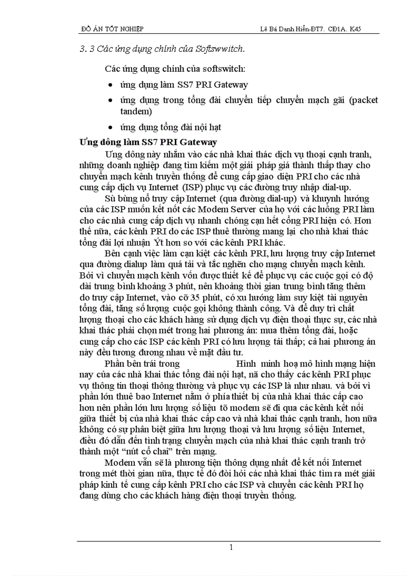 image for page Soft Switch trong NGN