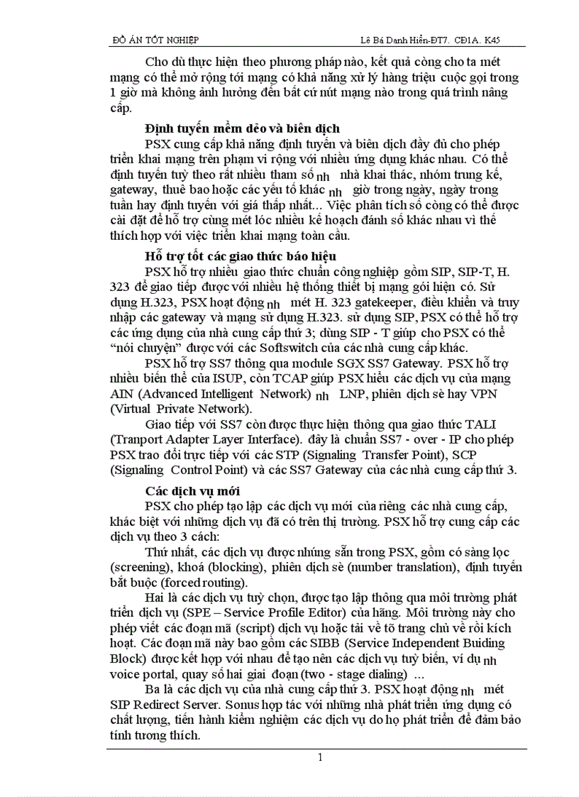 image for page Soft Switch trong NGN