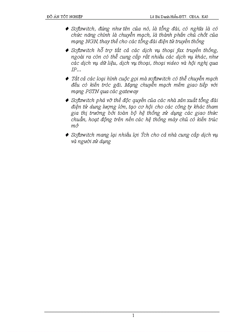 image for page Soft Switch trong NGN