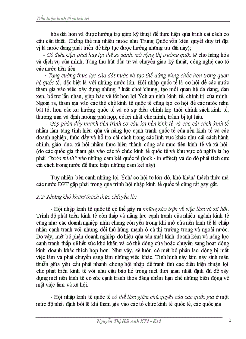 image for page Những cơ hội và thách thức trong tiến trình hội nhập kinh tế quốc tế của Việt Nam và mỗi liên hệ đến ngân hàng thương mại Việt Nam trong nên kinh tế thị truờng định hướng xã hội chủ nghĩa