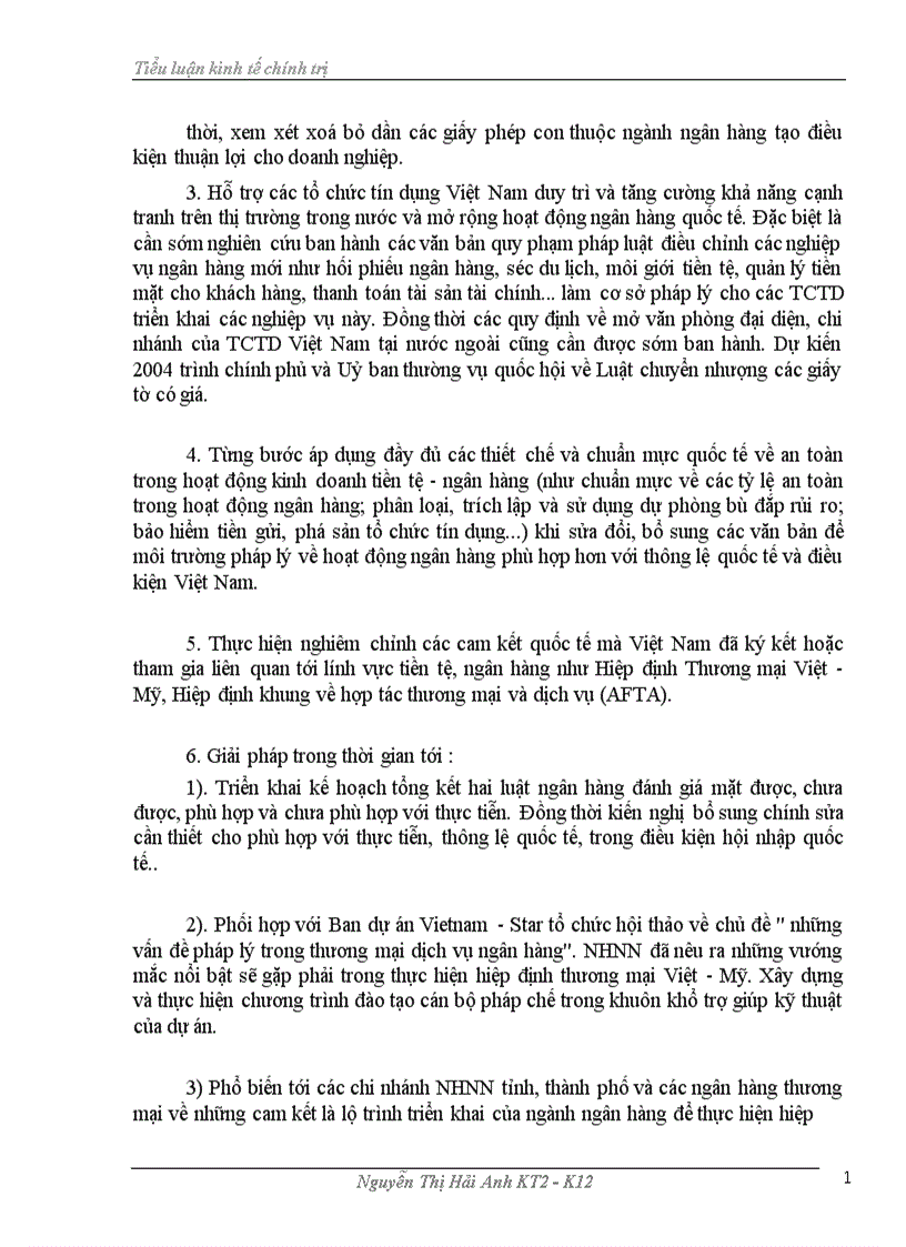 image for page Những cơ hội và thách thức trong tiến trình hội nhập kinh tế quốc tế của Việt Nam và mỗi liên hệ đến ngân hàng thương mại Việt Nam trong nên kinh tế thị truờng định hướng xã hội chủ nghĩa