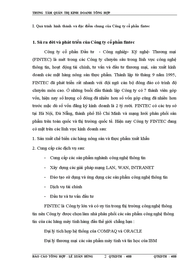 image for page Báo cáo thực tập tổng hợp của Công ty cổ phần Đầu tư Kỹ nghệ Công nghiệp Thương mại