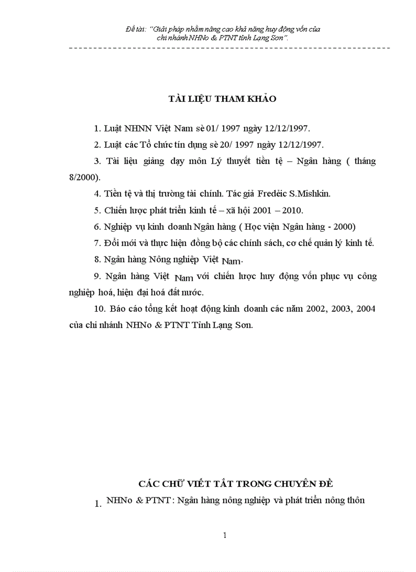 image for page Giải pháp nhằm nâng cao hiệu quả huy động vốn tại chi nhánh NHNo PTNT Tỉnh Lạng Sơn 1