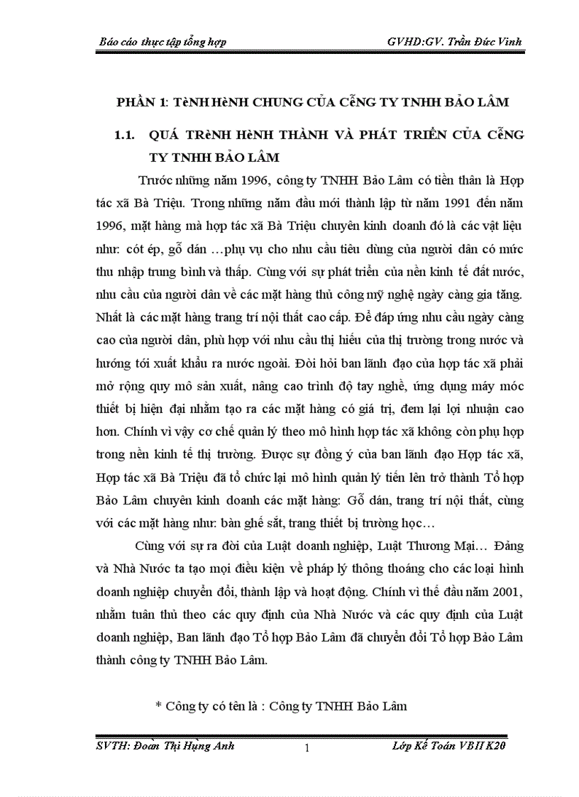 image for page Đánh giá về tình hình tổ chức hạch toán kế toán tại công ty TNHH Bảo Lâm