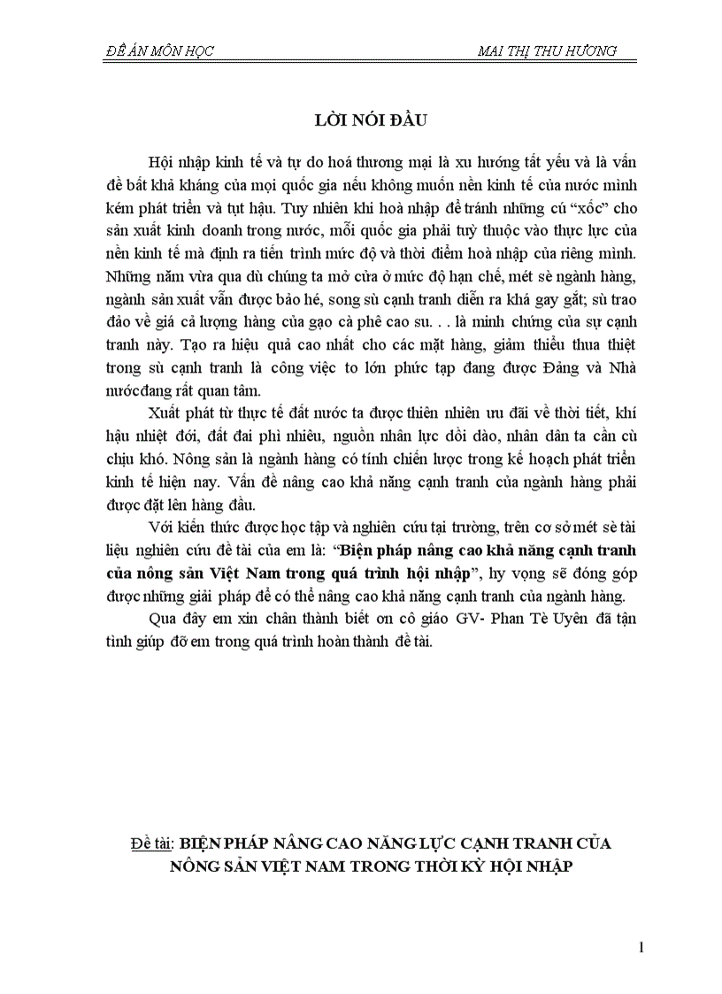 image for page Biện pháp nâng cao khả năng cạnh tranh của nông sản Việt Nam trong quá trình hội nhập 1