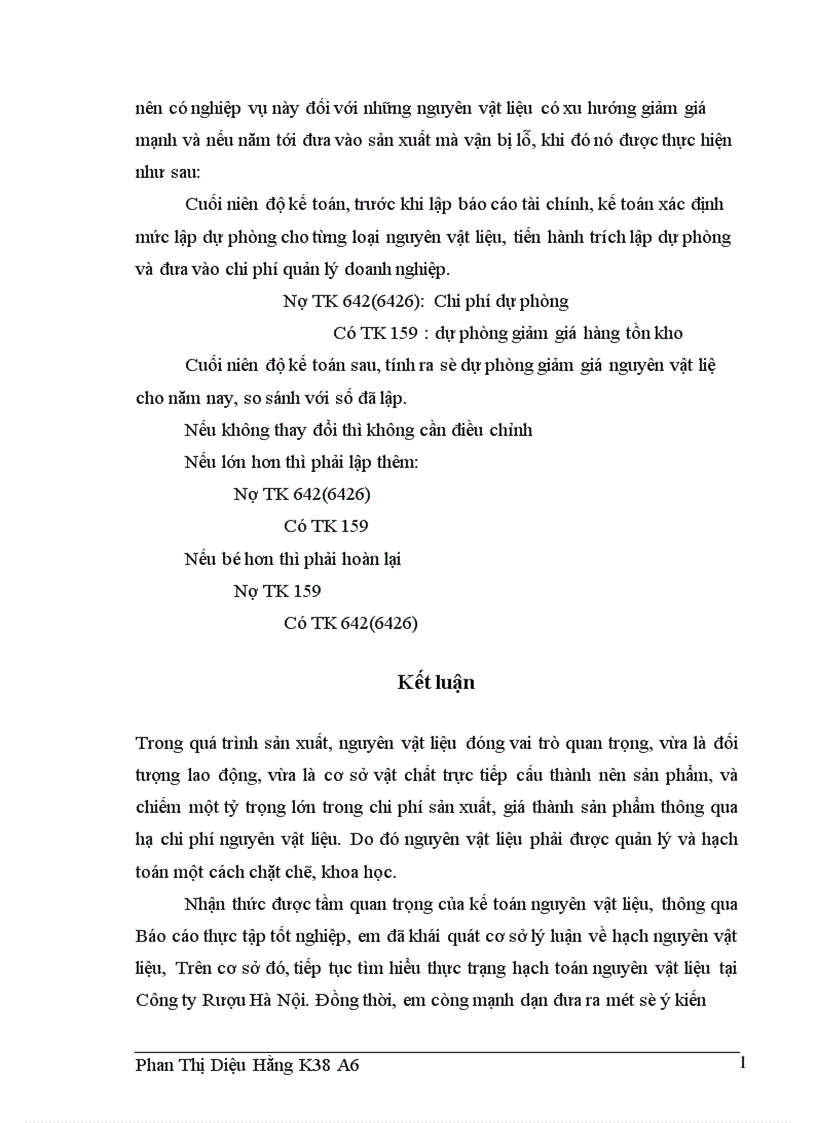 image for page Công tác kế toán nguyên vật liệu tại Công ty Rượu Hà Nội 1