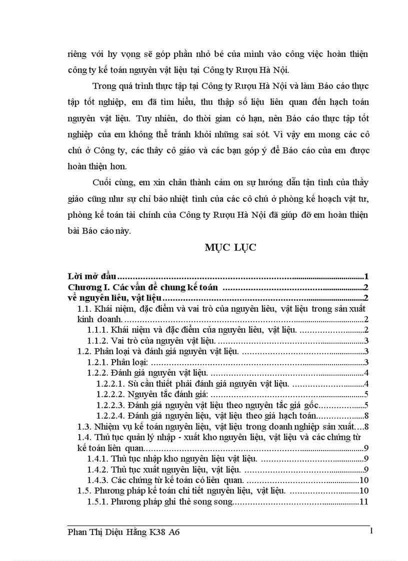 image for page Công tác kế toán nguyên vật liệu tại Công ty Rượu Hà Nội 1