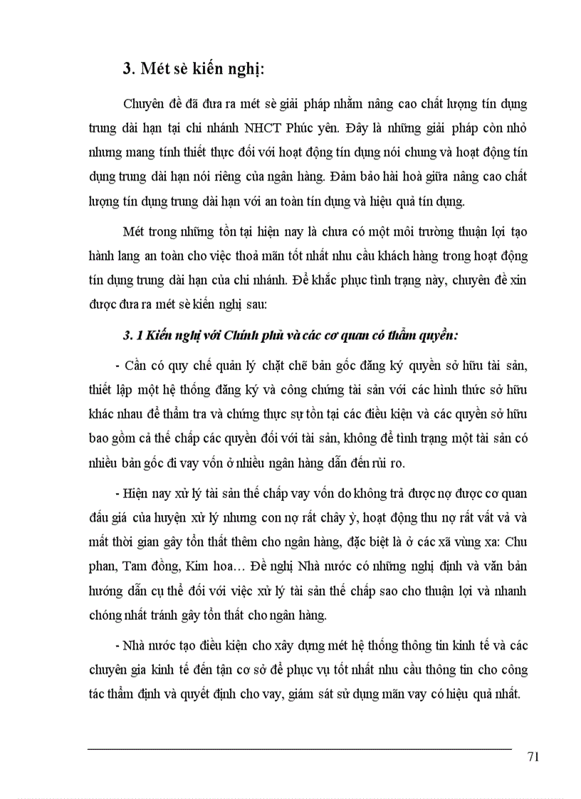 image for page Một số giải pháp nâng cao chất lượng tín dụng trung dài hạn tại Ngân hàng Công thương Phúc Yên 1