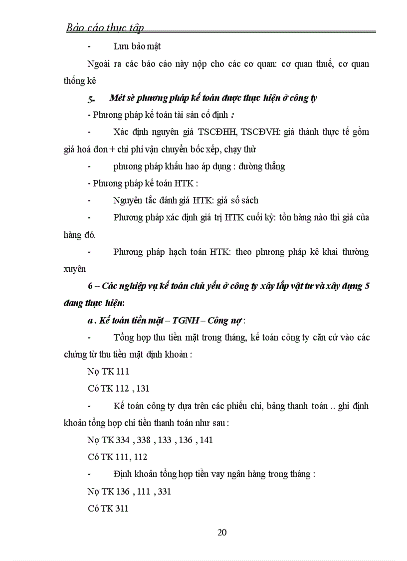 image for page Báo cáo thực tập tổng hợp của công ty xây lắp và vật tư xây dựng