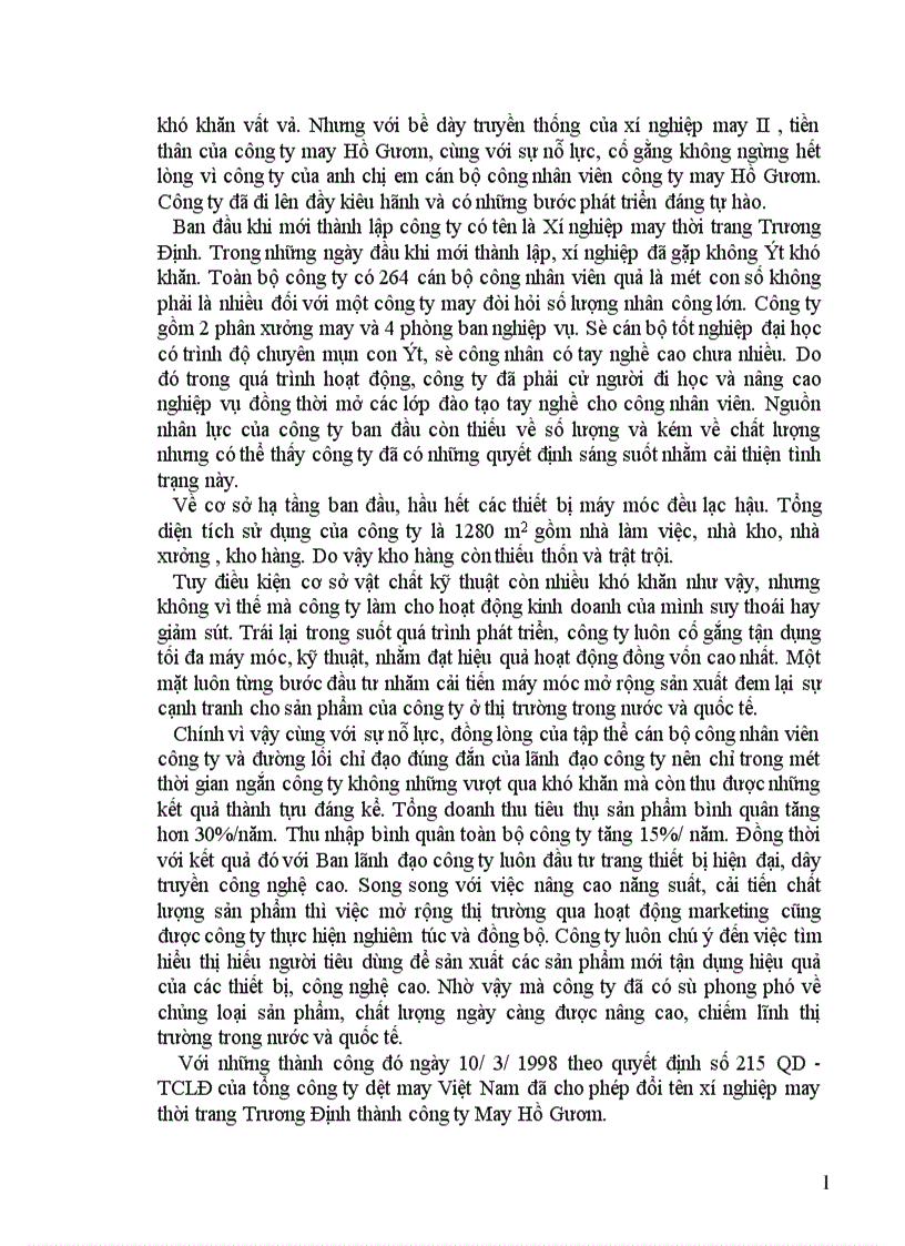 image for page Đặc điểm tổ chức một số phần hành kế toán chủ yếu tại công ty may Hồ Gươm