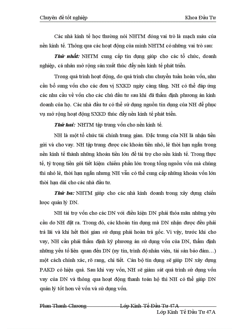 image for page Các phương pháp chủ yếu được áp dụng trong thẩm định tài chính dự án đầu tư tại Chi nhánh Ngân hàng Công Thương Thanh Xuân Thực trạng và một số ý kiến đề xuất 1
