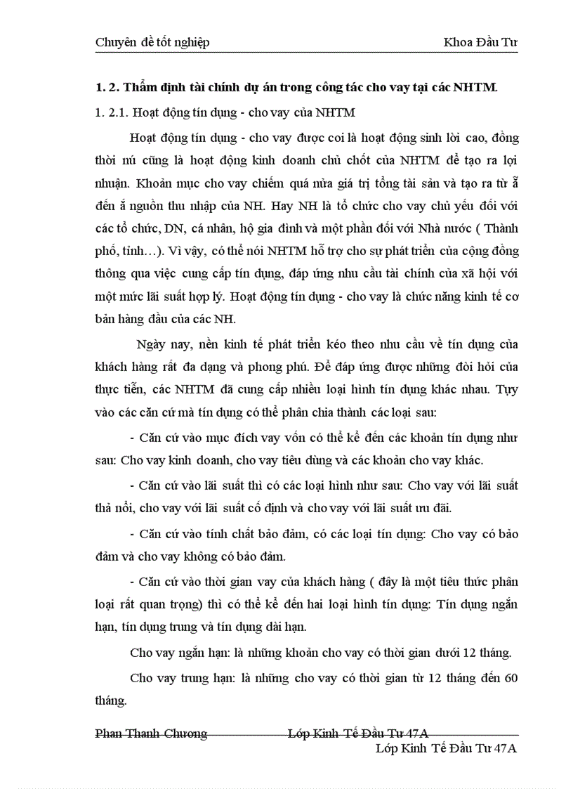 image for page Các phương pháp chủ yếu được áp dụng trong thẩm định tài chính dự án đầu tư tại Chi nhánh Ngân hàng Công Thương Thanh Xuân Thực trạng và một số ý kiến đề xuất 1