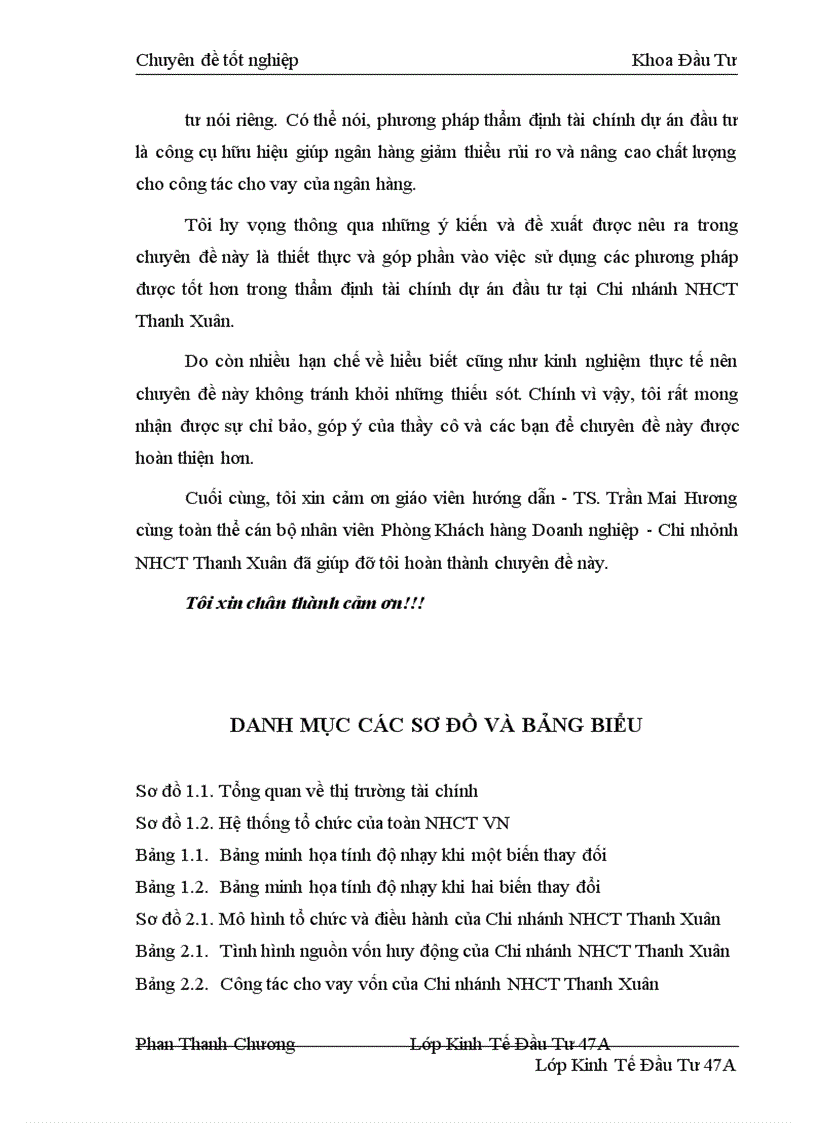 image for page Các phương pháp chủ yếu được áp dụng trong thẩm định tài chính dự án đầu tư tại Chi nhánh Ngân hàng Công Thương Thanh Xuân Thực trạng và một số ý kiến đề xuất 1