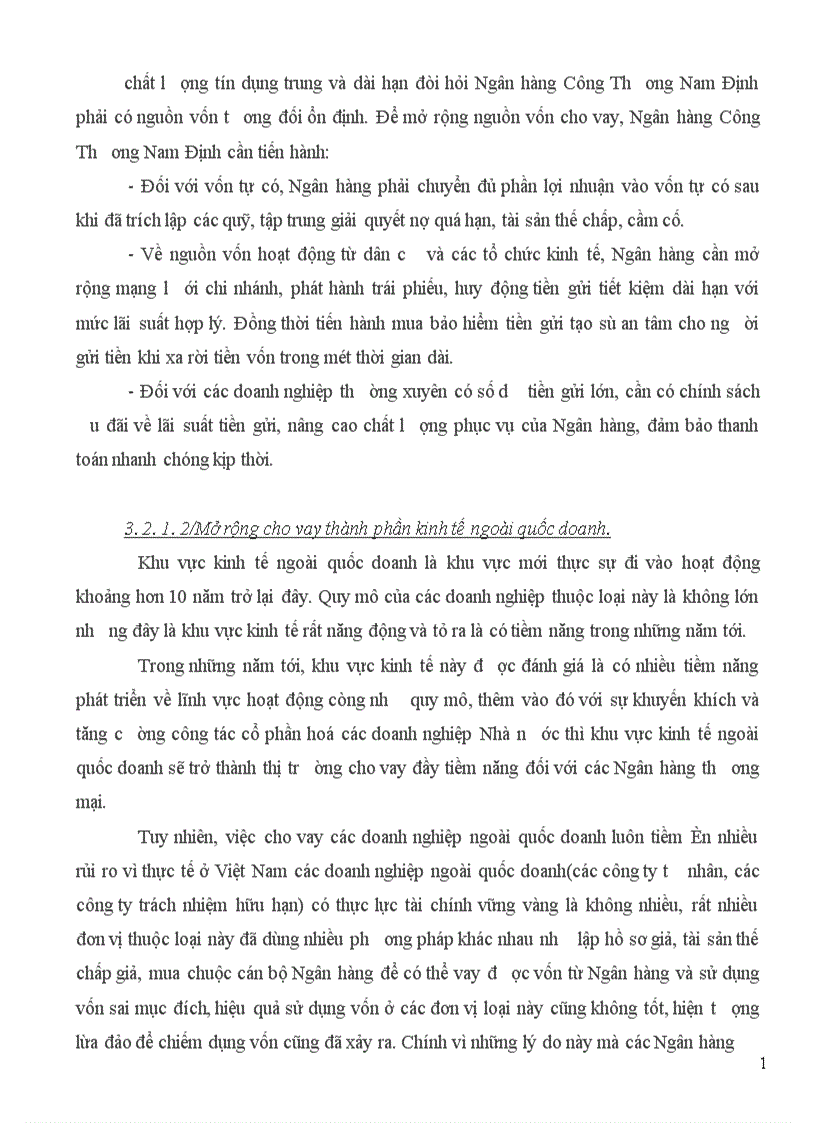 image for page Một số giải pháp nâng cao chất lượng tín dụng trung dài hạn tại Chi nhánh Ngân hàng Công thương tỉnh Nam Định 1