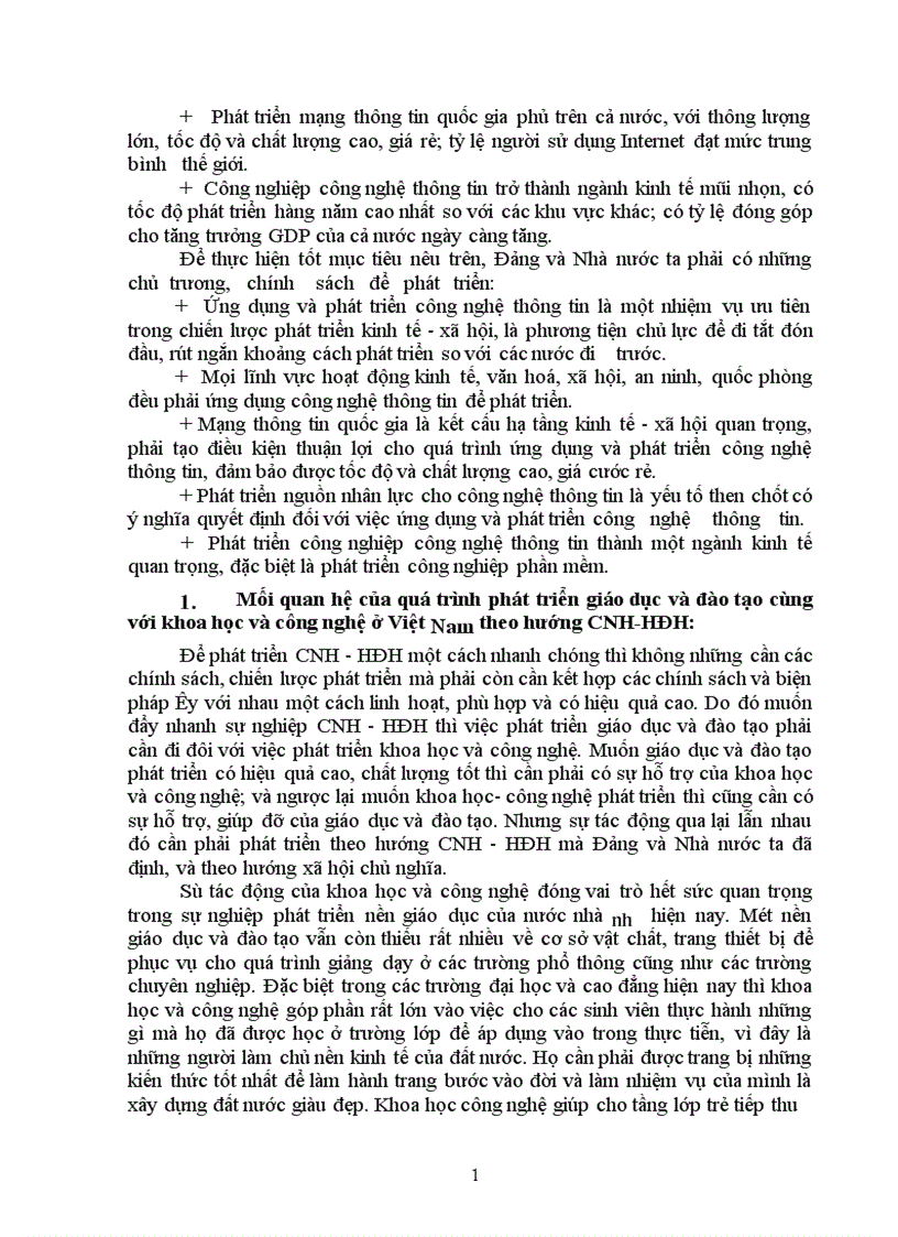 image for page Biện chứng của quá trình phát triển giáo dục và đào tạo cùng với khoa học và công nghệ ở Việt Nam theo mục tiêu công nghiệp hoá phải gắn với hiện đại hoá 1