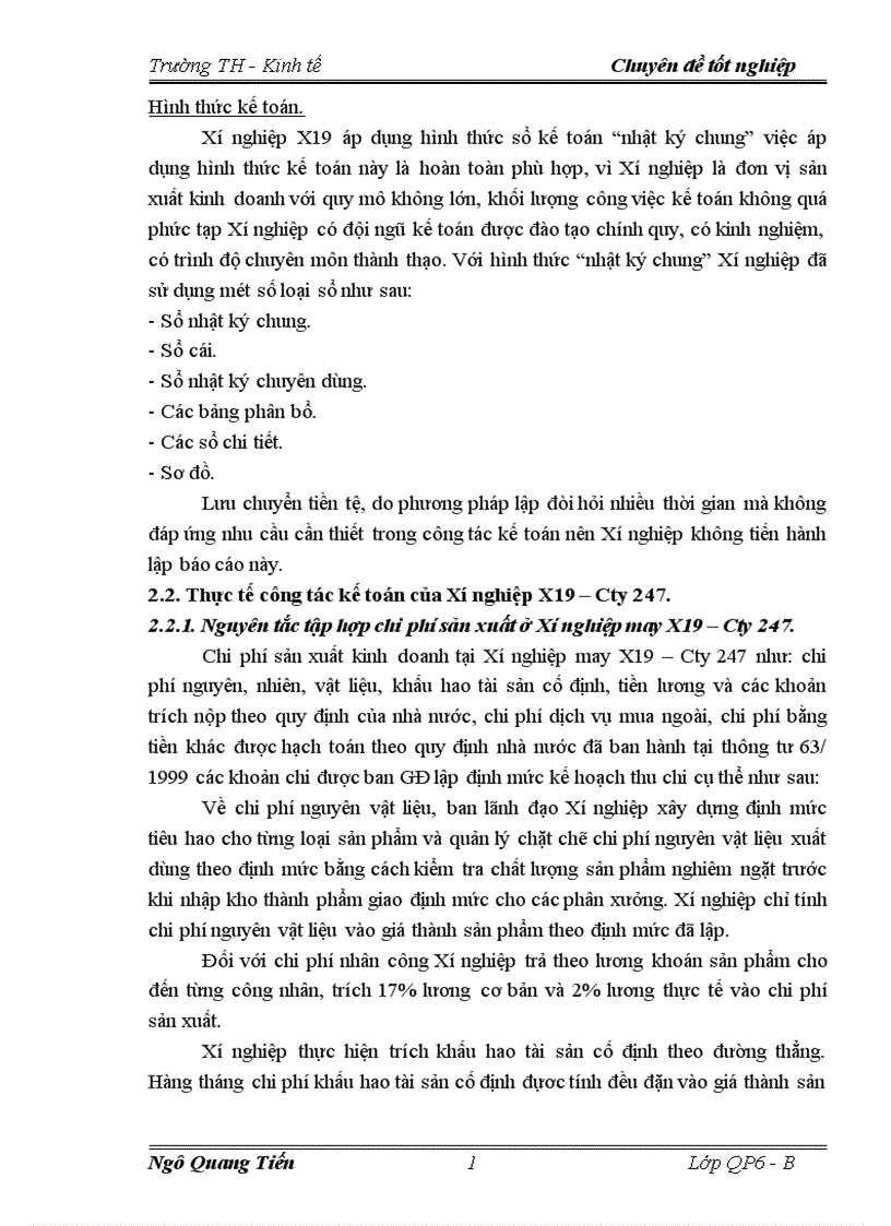 image for page Tổ chức công tác kế toán tập hợp chi phí sản xuất và tính giá thành sản phẩm 1