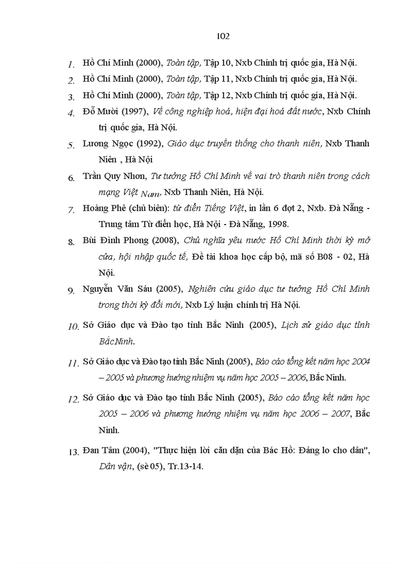 image for page Giáo dục chủ nghĩa yêu nước Hồ Chí Minh cho học sinh trung học phổ thông tỉnh Bắc Ninh trong thời kỳ đẩy mạnh công nghiệp hoá hiện đại hoá đất nước