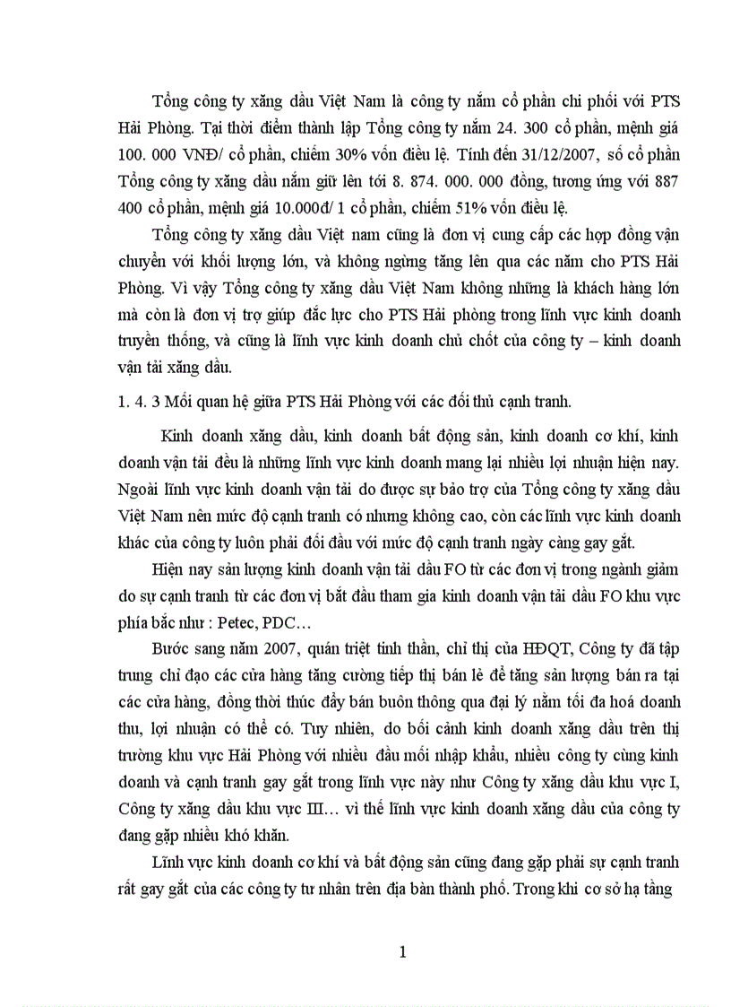 image for page tình hình tổ chức quản lý hoạt động sản xuất kinh doanh của công ty cổ phần vận tải và dịch vụ petrolimex hải phòng