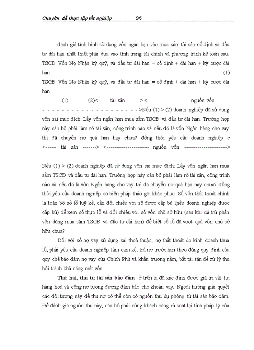 image for page Thực trạng công tác thẩm định khả năng trả nợ của khách hàng vay vốn trung và dài hạn tại sở giao dịch ngân hàng ngoại thương việt nam