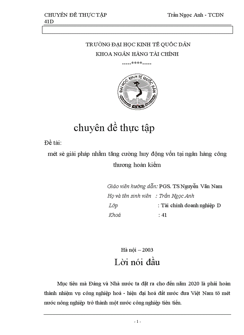 image for page Một số giải pháp nhằm tăng cường huy động vốn tại Ngân Hàng Công Thương Hoàn Kiếm 1