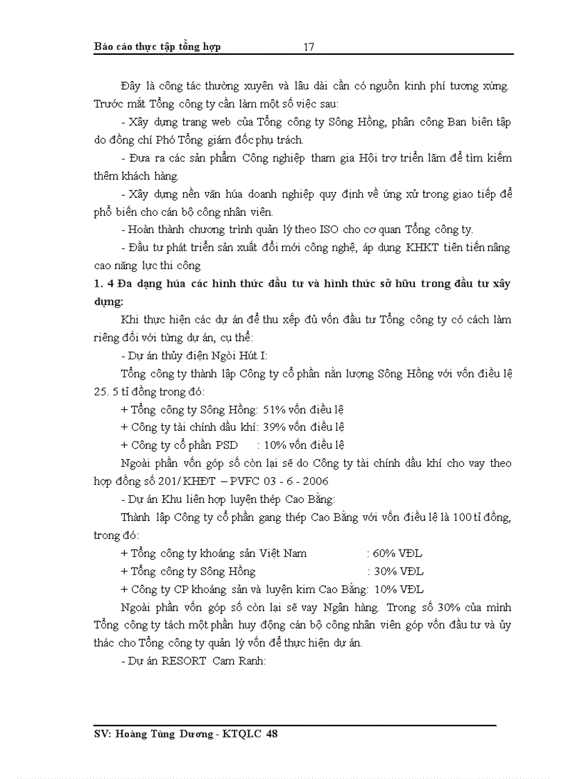 image for page Báo cáo thực tập tổng hợp của Tổng công ty Sông Hồng