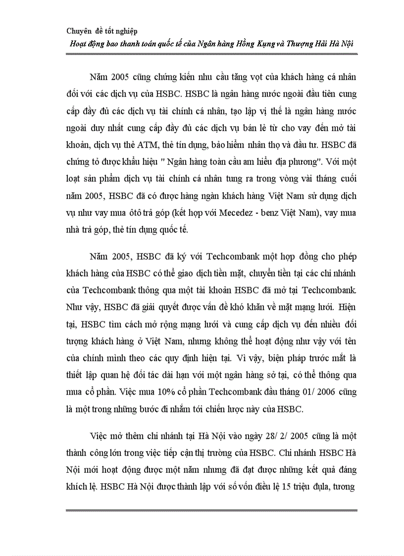 image for page Hoạt động bao thanh toán quốc tế tại Ngân hàng Hồng Kông và Thượng Hải Hà Nội