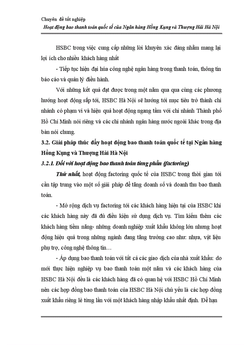 image for page Hoạt động bao thanh toán quốc tế tại Ngân hàng Hồng Kông và Thượng Hải Hà Nội