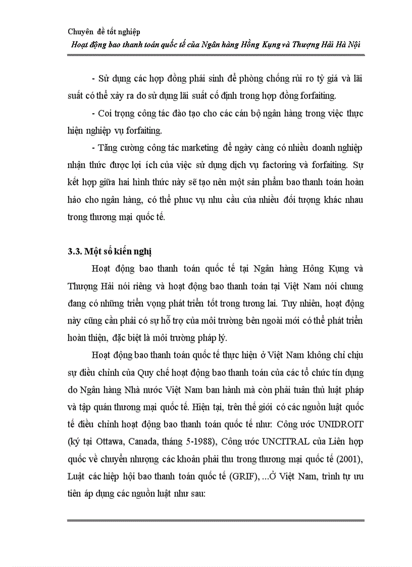 image for page Hoạt động bao thanh toán quốc tế tại Ngân hàng Hồng Kông và Thượng Hải Hà Nội