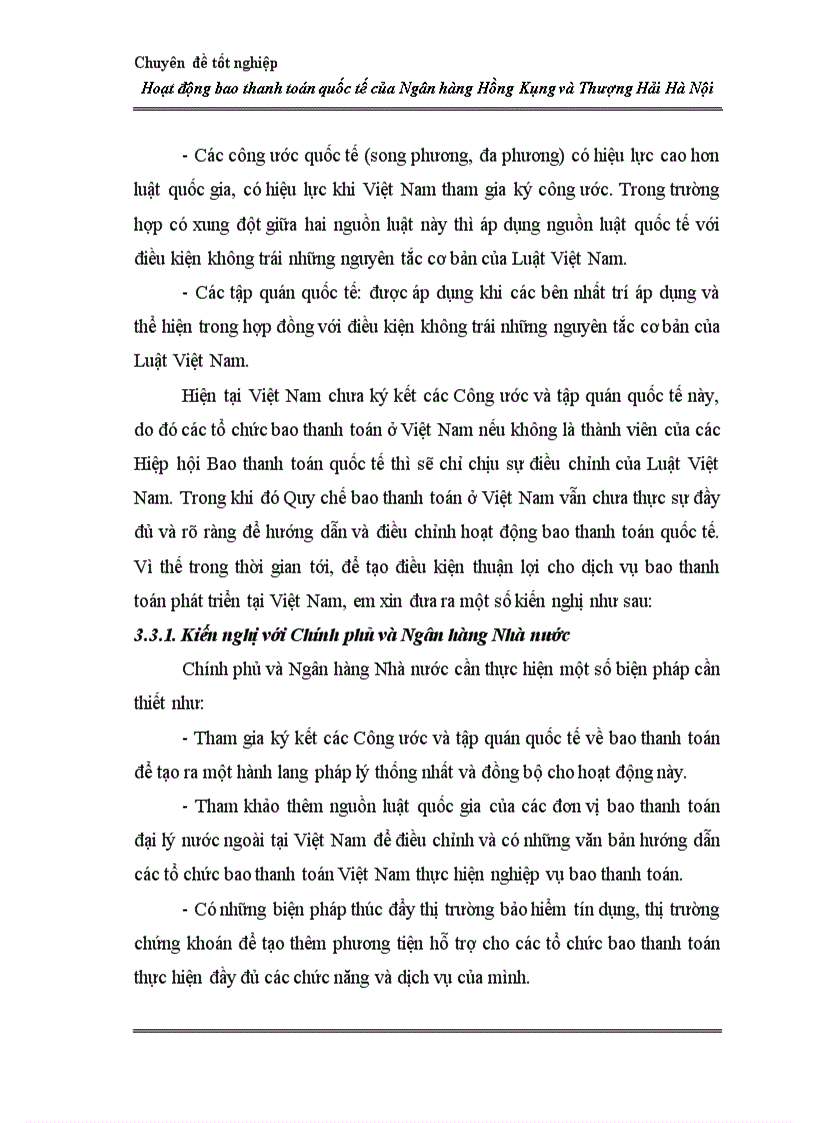 image for page Hoạt động bao thanh toán quốc tế tại Ngân hàng Hồng Kông và Thượng Hải Hà Nội