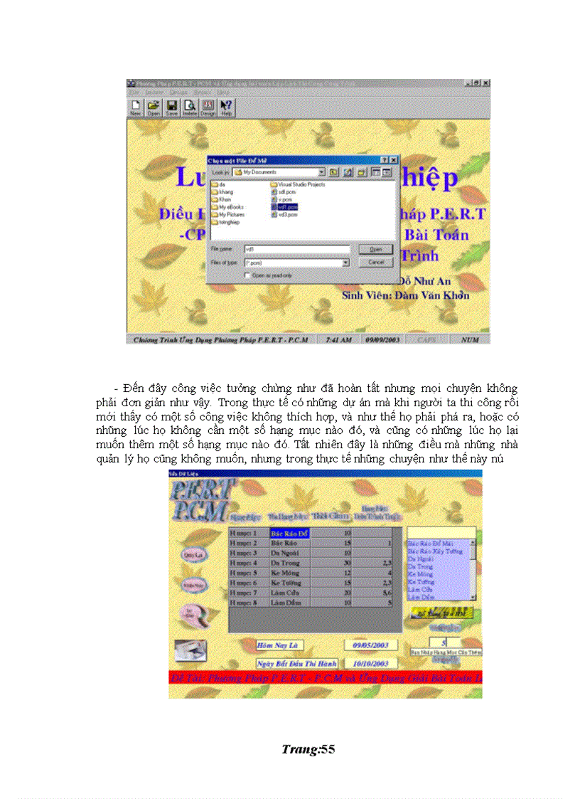 image for page Điều hành dự án bằng phương pháp PERT PCM và ứng dụng giải bài toán lập lịch thi công công trình