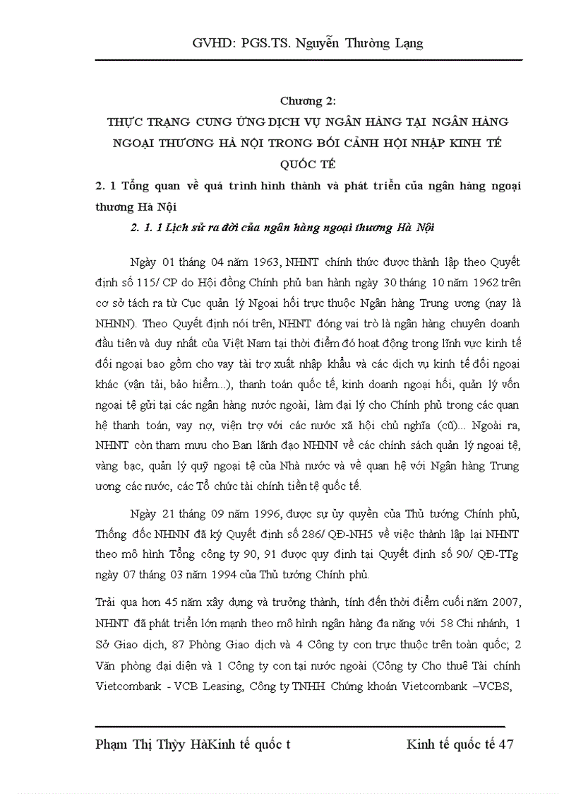 image for page Mở rộng việc cung ứng dịch vụ ngân hàng tại Ngân hàng ngoại thương Hà Nội