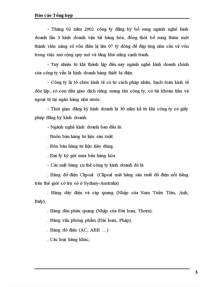 Báo cáo thực tập tổng hợp của ông ty THHH Cung Cấp Thiết Bị