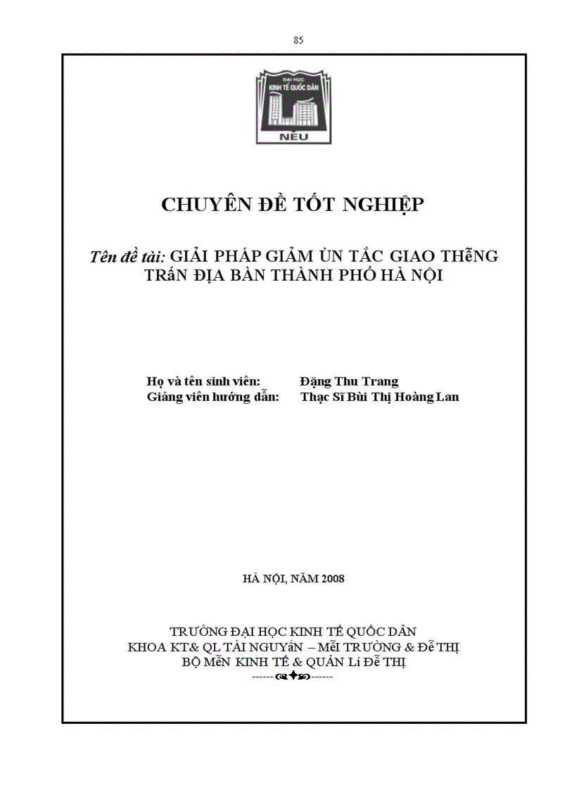 image for page Giải pháp giảm ùn tắc giao thông đô thị trên địa bàn Thành phố Hà Nội 1