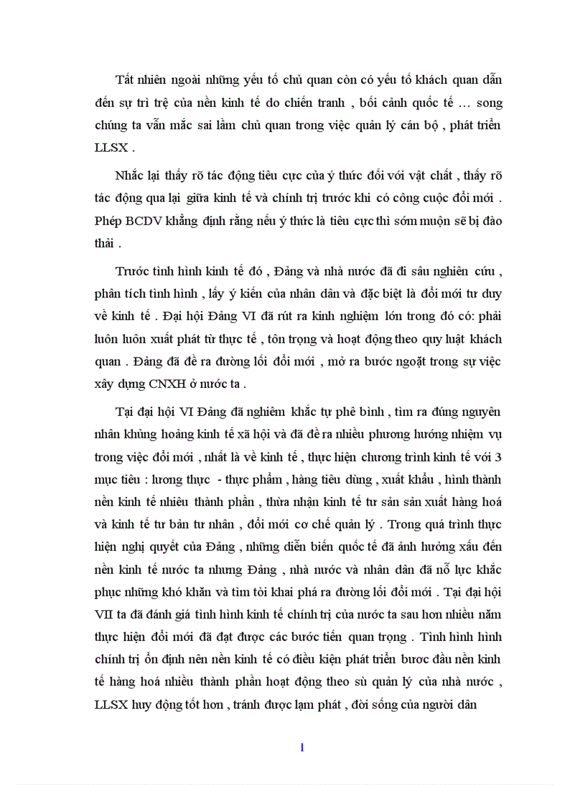 image for page Mối quan hệ biện chứng giữa vật chất và ý thức trong nền kinh tế nước ta hiện nay 1