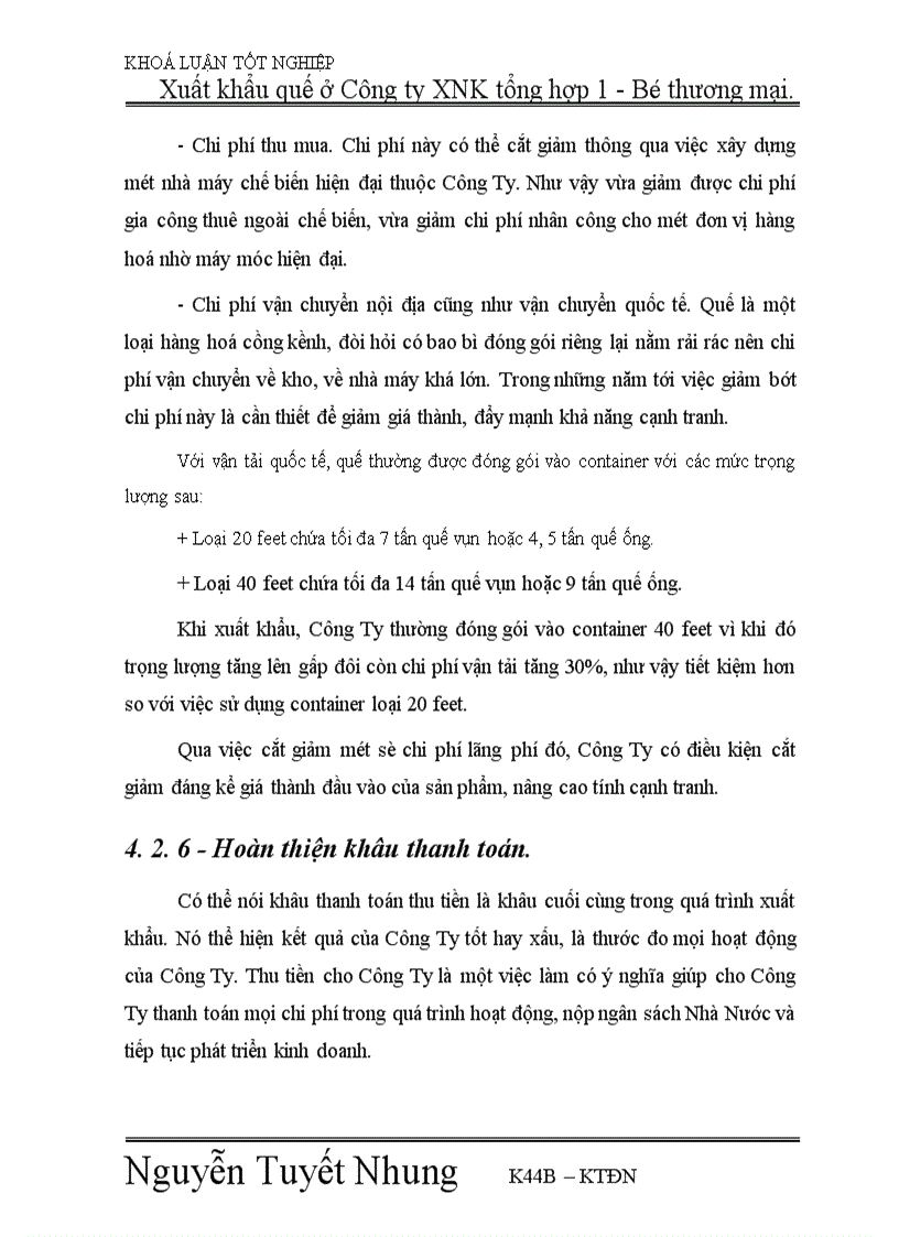 image for page xuất khẩu quế ở Công ty XNK tổng hợp 1 Bộ thương mại Thực trạng và giải pháp