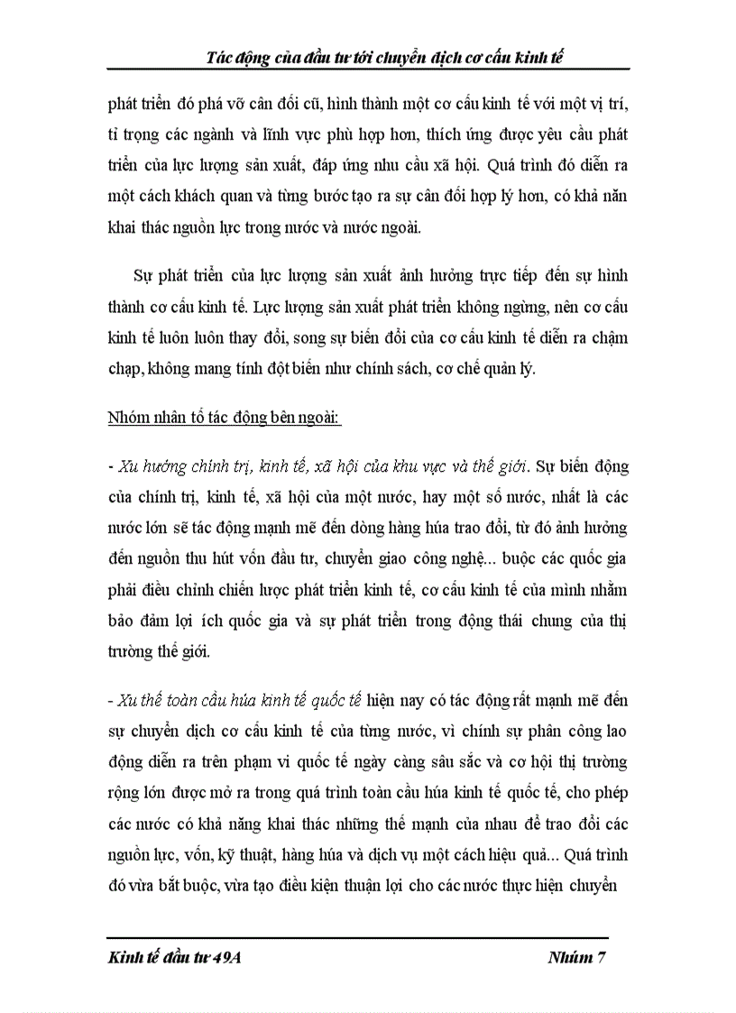 image for page Tác động của đầu tư đến chuyển dịch cơ cấu kinh tế ở Việt nam 1