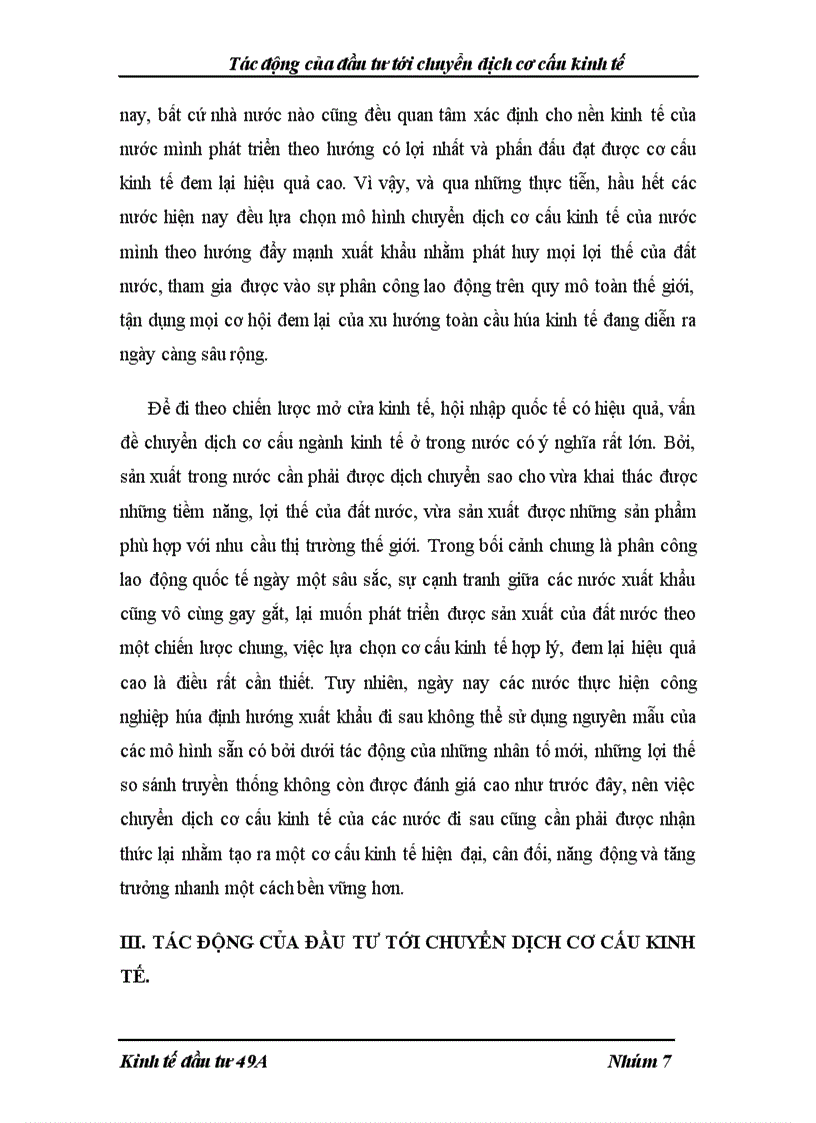 image for page Tác động của đầu tư đến chuyển dịch cơ cấu kinh tế ở Việt nam 1