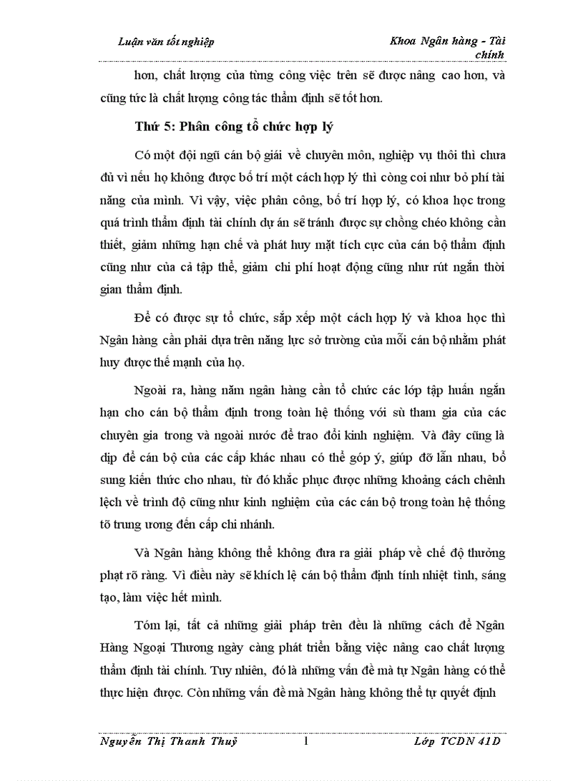 image for page Nâng cao chất lượng thẩm định tài chính dự án trong hoạt động cho vay tại Ngân Hàng Ngoại Thương Việt Nam 1
