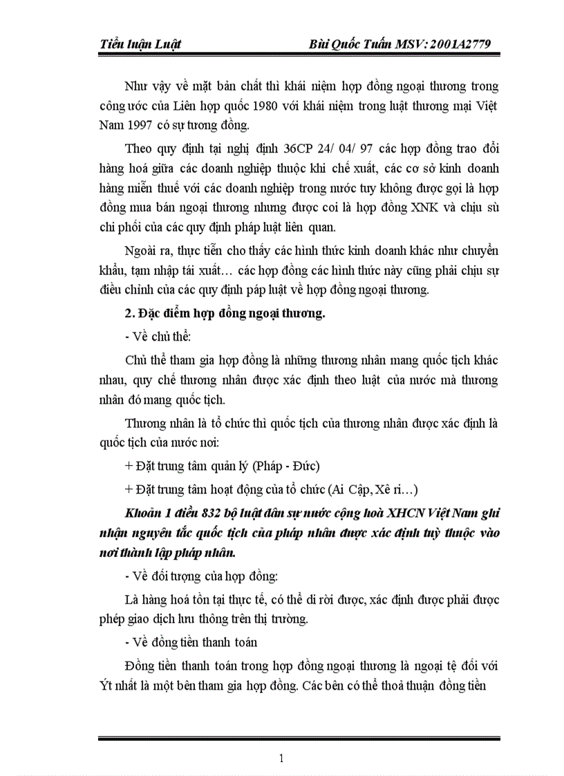 image for page Phân tích cách giải quyết xung đột pháp luật khi có tranh chấp về hợp đồng mua bán ngoại thương